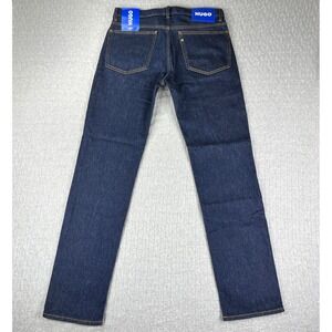 New HUGO Jeans Mens 30x32 Dark Blue Ash Slim Fit Denim 50511422